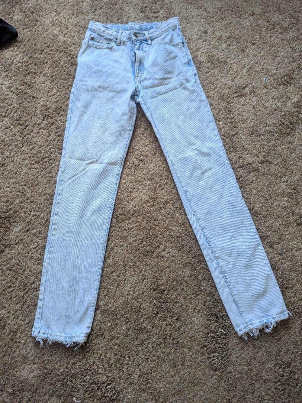Guess by Marciano 100% Cotton Acid-Wash Blue Jeans 29W 33L, Slim Straight